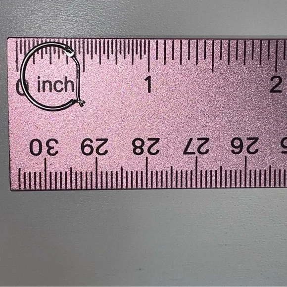 14K White Gold Mini Huggie Hoop Earrings 12mm - Picture 4 of 5